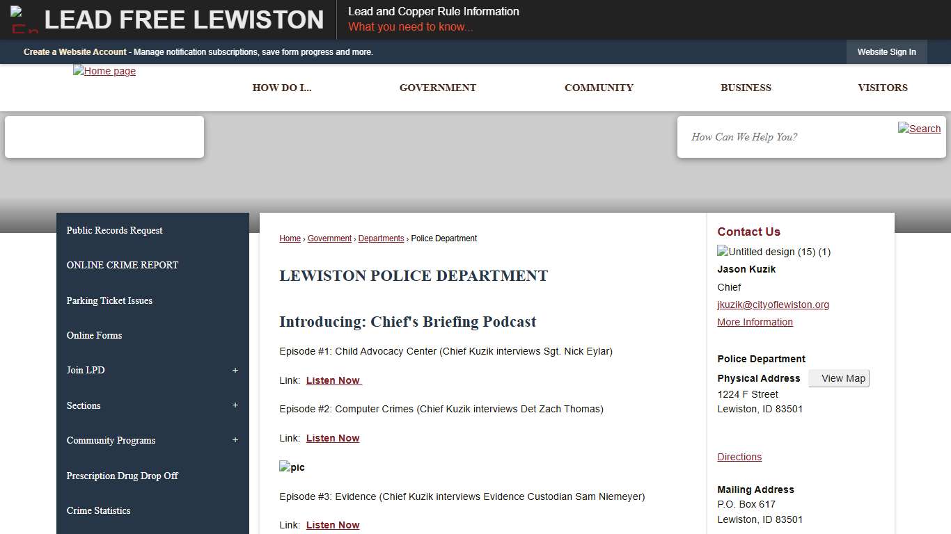 LEWISTON POLICE DEPARTMENT | Lewiston, ID