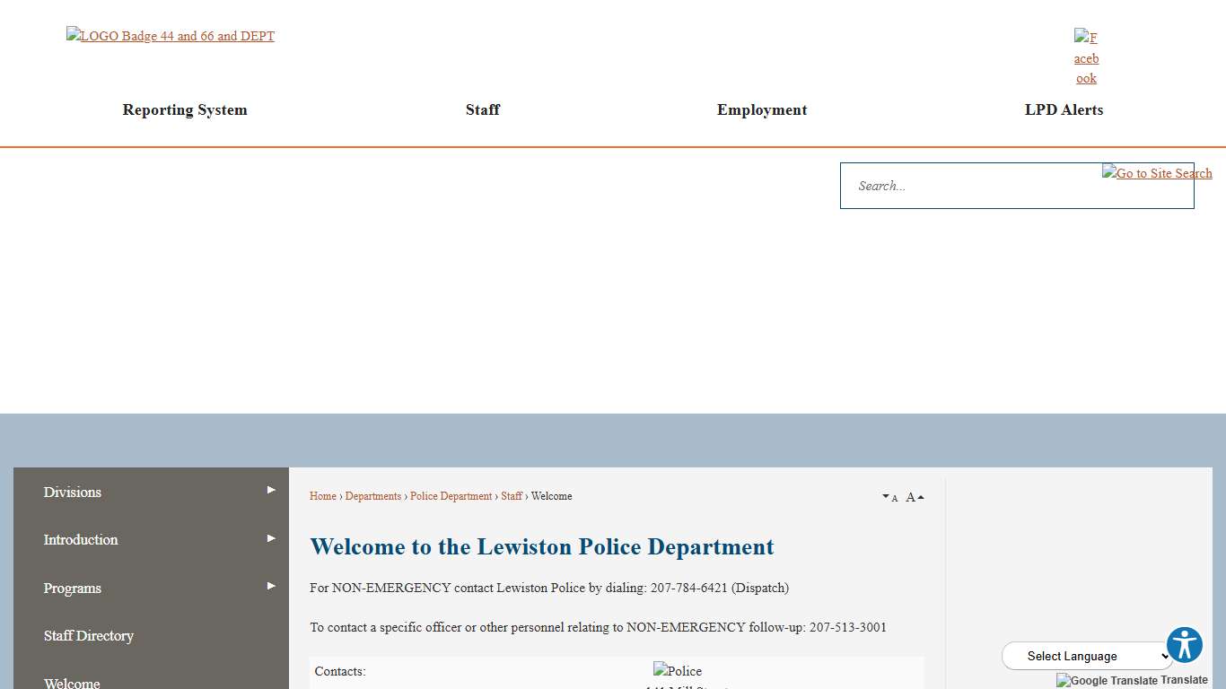 Welcome to the Lewiston Police Department | Lewiston, ME - Official Website